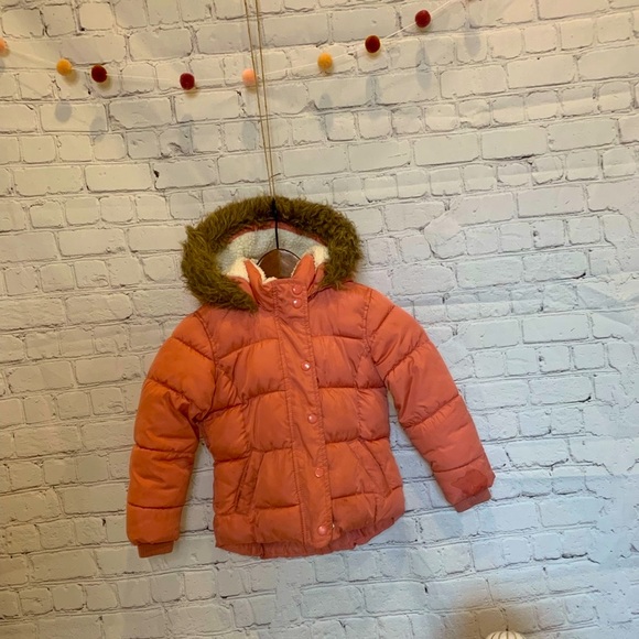 Pink/Coral Puffer Winter Coat to Keep Her Cozy! - Picture 2 of 7